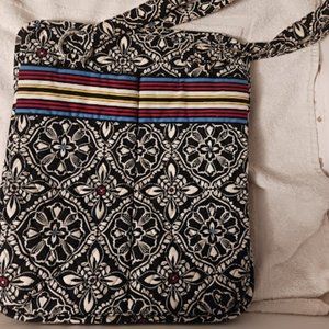 Vera Bradley Retired 2010 Barcelona Paisley Tote Bag 12x14 deep wine btl pockets